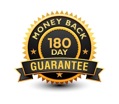 180-day money back guarantee badge