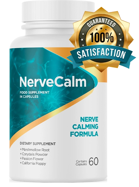 NerveCalm bottle with 100% satisfaction guaranteed seal